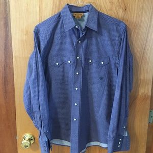 Ariat Purple Pearl Snap Long Sleeve Western Shirt
